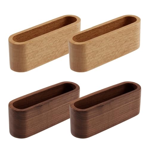 RoadLoo Visitenkartenhalter aus Holz, 4 Stücke Aufbewahrungsbox für Büro...