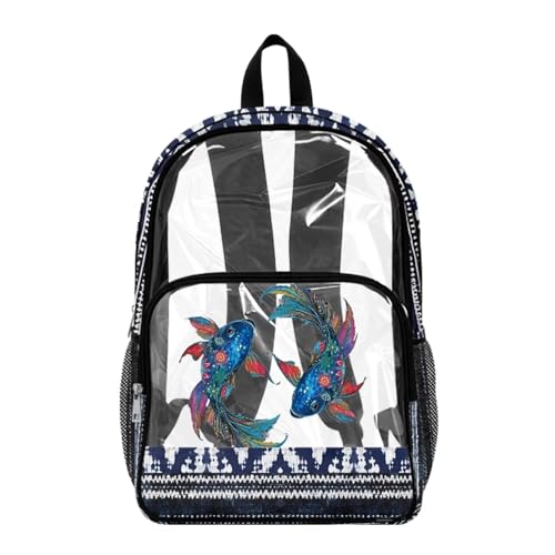 Sac d'école transparent Poceacles 43 cm pour sorties au stade et voyages des enfants