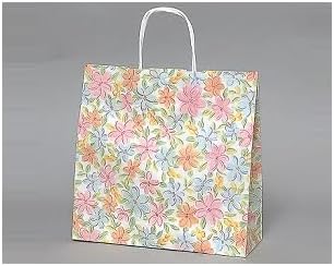 福助工業 紙手提げ袋 ラッピーバッグ No.3 花 1ケース 50個&times;6セット入 408541