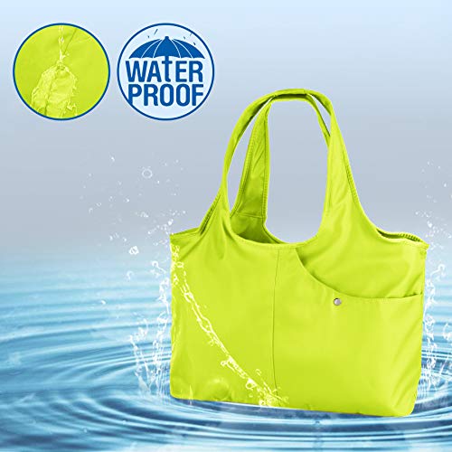 Zooeass Women Fashion Large Tote Shoulder Handbag Waterproof Tote Bag Multi-Function Nylon Travel Shoulder(Light Green) #TOP6
