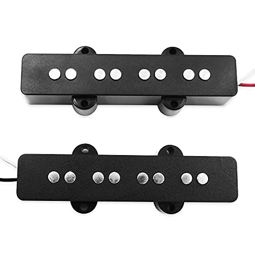 Jazz Bass Pickups Open Style Neck & Bridge Pickups Set Variable Gauss Ceramic Traditional Compatible For 4 String Jb Electric Guitar Part #TOP2
