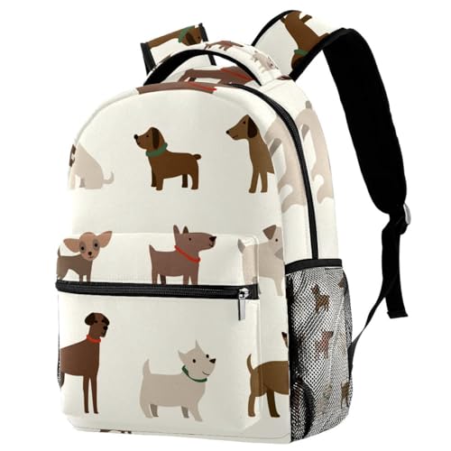 Sac à dos d'école ergonomique Lovely Puppy pour soulager le dos des adolescents