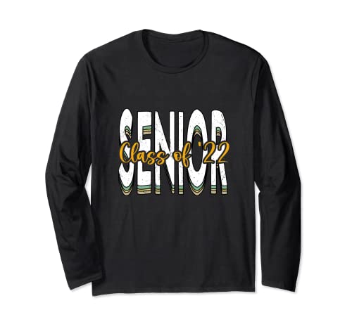 T-shirt vintage rétro pour diplômé, classe de 2022 Manche Longue