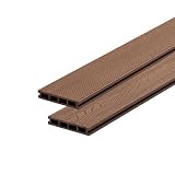 三栄コーポレーション 床板 デッキ用 30枚セット 床材 樹脂製 表面板材 200×14.5cm 人工木デッキ ウッドデッキ DIY 人工木 おしゃれ キット ガーデンデッキ 庭 組み立て ブラウン MINT