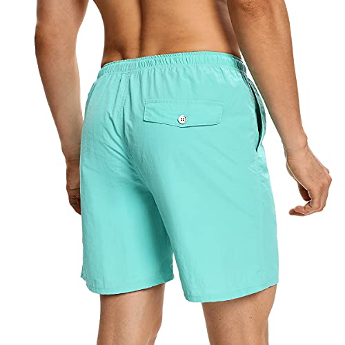 Cinlee Men's Board Short Quick Dry Taslan Nylon With Pockets Turquoise #TOP1