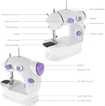 Mini Sewing Machine Easy Sewing Machine for Beginners Electric Sewing Machine Portable Small Sewing Machine with Light Sewing Device with Sewing Kit for Household Use Travel Adults Kids DIY