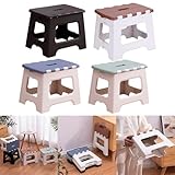 Vibsky Taburete plegable, portátil y ligero, plástico antideslizante con patas...