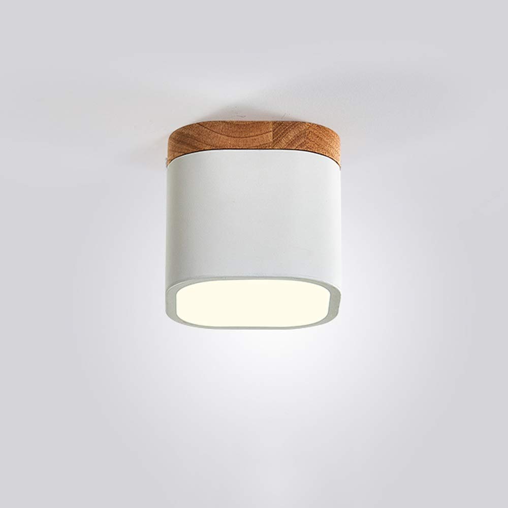 Foco monocabeza blanco empotrable en pared con tecnología LED de bajo consumo