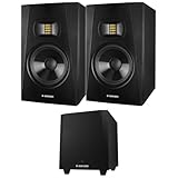 Adam Audio Professional T-Series T7V 7' 70W 2-Way Active Nearfield Monitor, Pair, Bundle with T10S 10' 130W Subwoofer
