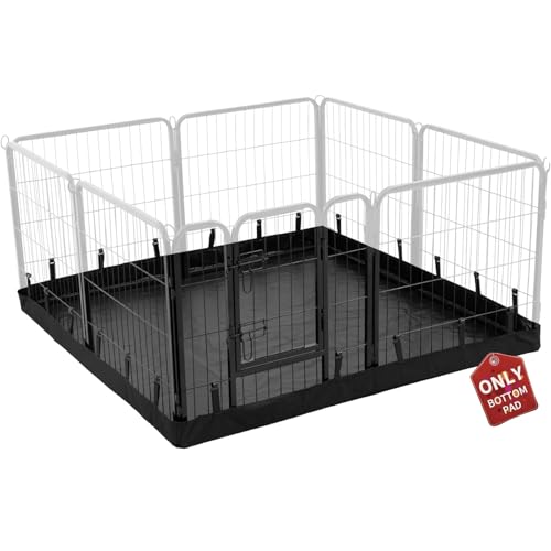PJYuCien Square Playpen Bottom Pad for 24'' Width 8 Panel Pen, Black