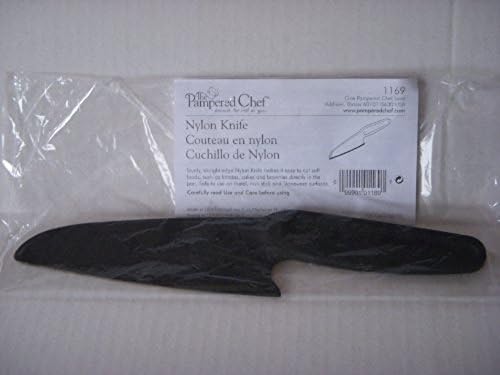 Pampered Chef Nylon Knife #1169 - Straight Edge Knife | Best for Brownies, Cakes, Bread and Bars | 5" Blade Black