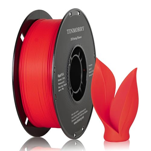 TINMORRY PLA Filament 1.75 mm for 3D Printers, 1 kg, Red