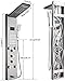 REPLYSAT Brushed Nickel LED Rainfall Shower Panel Tower Faucet Massage System Body Jets