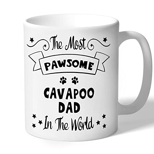 Dog Lovers Collection Cavapoo Dad Mug Pawsome Gifts (Black Print) Lover Owner Present Ceramic 10oz/300ml
