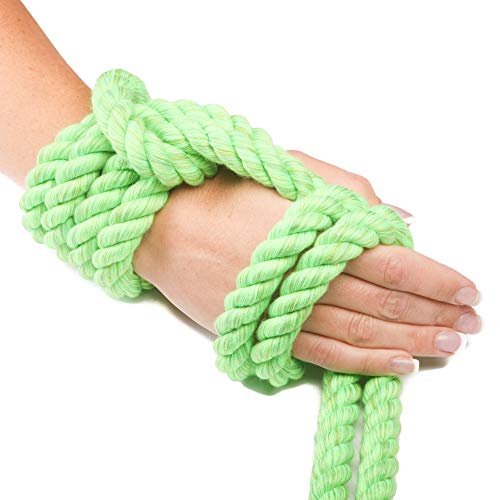 Ravenox Natural Twisted Cotton Rope | (Lime)(1/4 Inch x 100 Feet) | Made in The USA | Strong Triple-Strand Rope for Sports, Decor, Pet Toys, Crafts, Macrame & Indoor Outdoor Use - Thumbnail 6