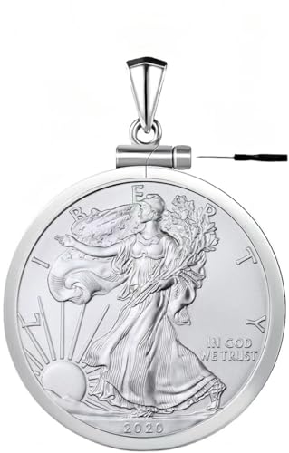 Sterling Silver 1 oz Border Screw Top Coin Border is suitable for 40.6mm diameter 2.98mm thickness, Coins Not Included