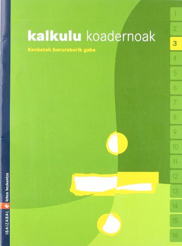 Portada de Kalkulu Koadernoak 3 Ed 2006 Euskera