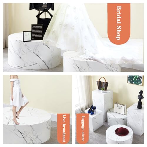 Espositore per negozio da sposa, decorazione per eventi, grande colonna cilindrica per manichini, oggetti di scena e collezioni fotografiche (80 x 15 cm)