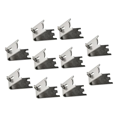 DECOMELODY 10個 ステンレス製冷蔵庫棚受け具 高耐久凹型デザイン 冷凍庫 ショーケース対応 滑らか仕上げ 取り付け簡単で変形防止