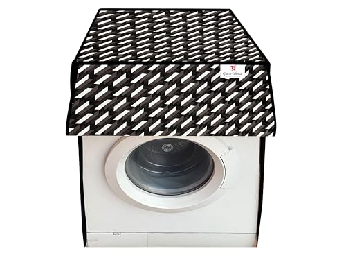 Image of Front Load Fully Automatic Washing Machine Cover for 6.5kg to 8kg | Waterproof & Dustproof Polyester Cover with Zip Closure | Suitable with Samsung, IFB, LG, Bosch & More (61 x 61 x 87 cm)
