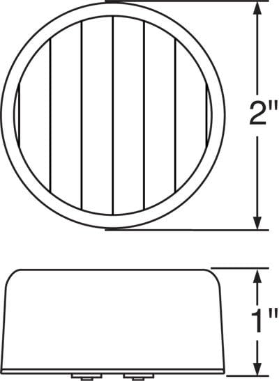 Luces LED traseras blancas 2" redondas, pack x2 miniatura 3