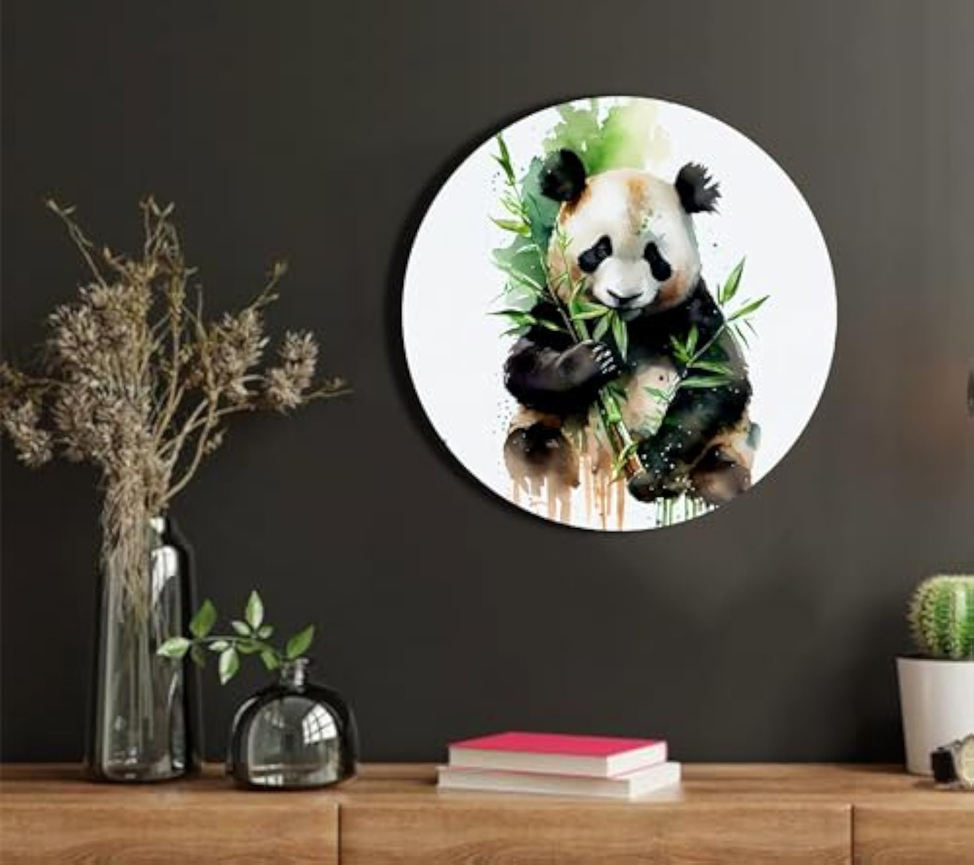Decorative Ceramic Art Plate, The Giant Panda Design, Gift
