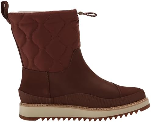 TOMS Women's Makenna Snow Boot, Chestnut Leather and Ridged, 6.5 | Image 5