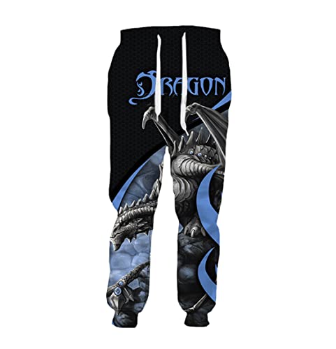Pantalon imprimé dragon pour look streetwear automne décontracté et urbain