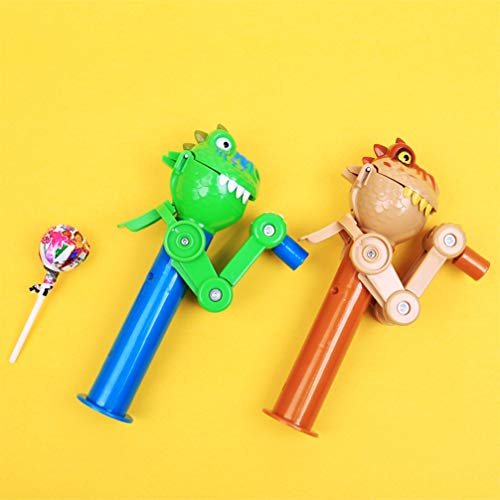 Toyvian Robô de pirulito em formato de dinossauro, suporte de pirulito pop-ups, capa pirulito suport