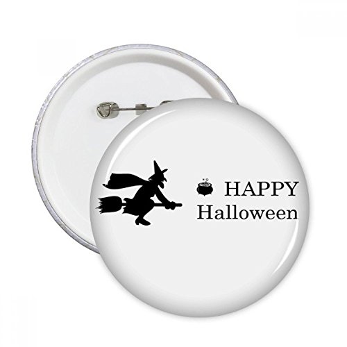 Badge bouton Halloween Ghost pins décoration vêtements ronds multicolores en lot de 5