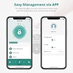 DS10 Pro Keyless Entry Door Lock with Handle Set, Smart Front Door Locks Set, Electronic Keypad, Fingerprint Deadbolt, Bluetooth APP Control, Auto-Lock & One Touch Locking, Oil Rubbed Bronze - Image 5