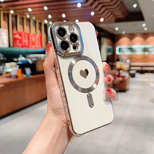 Coque iPhone 12 souple blanche avec motif cœur pour style quotidien