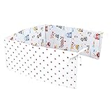 TupTam Protector para Cama de Bebé, Osos/Coches, 180x30 cm 