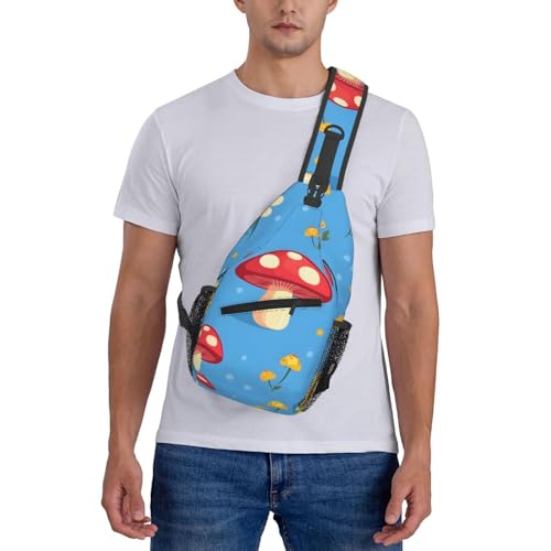 Bolso bandolera Cute Sewant Mushrooms para mujer y hombre miniatura 7