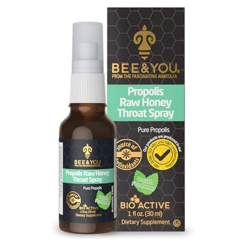 BEE and You, 100% Pure Propolis Extract, Immune Support, Sore Throat Relief, Antioxidants, Natural, Keto, Paleo, Gluten-Free | 1 FL Oz Cover