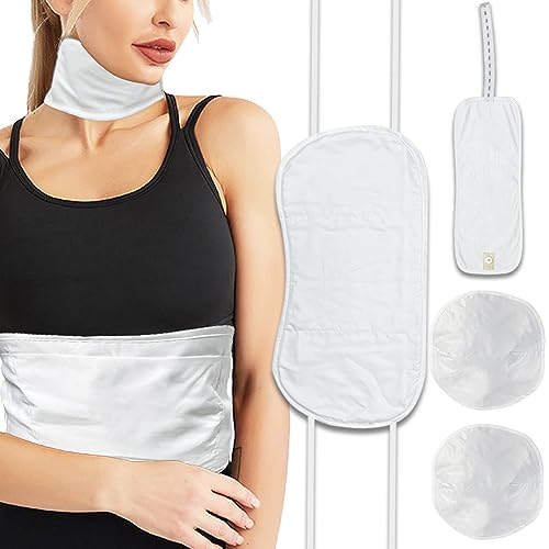 Castor Oil Pack Wrap 4 PCS-Reusable Organic Castor Oil Compress Pad for Liver, Fertility and Constipation (Castor Oil Not Included) (4PCS Set)