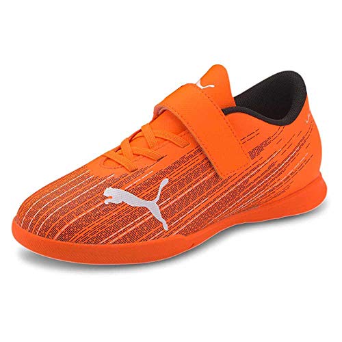 PUMA Unisex-Kinder Ultra 4.1 It V Jr Fußballschuh, Schockierendes Orange Schwarz, 31.5 EU