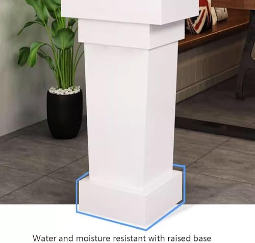 Pupitre en bois avec tiroirs et rangement ouvert, table de conférence portable pour présentations et événements, design polyvalent pour enseignants