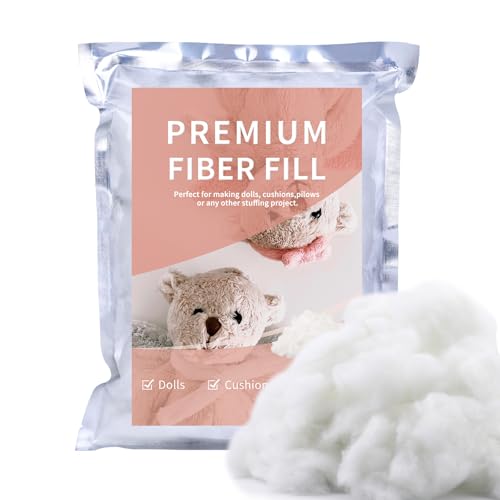 100g/3.5oz Premium Polyfill Stuffing for Stuffed Animals, Polyester Fiber Filling Stuffing, Fluff Polyfill Stuffing High Resilience Stuffing for Crafts, Crochet Stuffing
