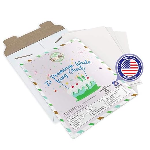 Splendid Sensations - 25 Count Edible Paper, Sugar Paper, Wafer Paper Edible Sheets, Frosting Sheets, Edible Image Paper Icing Sheets