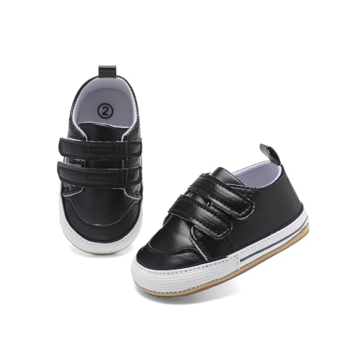 Image of Clowora Baby Boys Girls Shoes Non-Slip Rubber Sole Sneakers Infant First Walking Toddler Crib Shoes Newborn Loafers Flats.