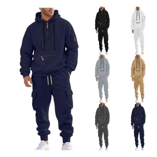Rtdyvyuhb Mens Sweatsuits 2 Piece Set Tracksuit Sweatshirt Hoodies And Jogging Sweapants Suits With Pockets Baggy Outfits
