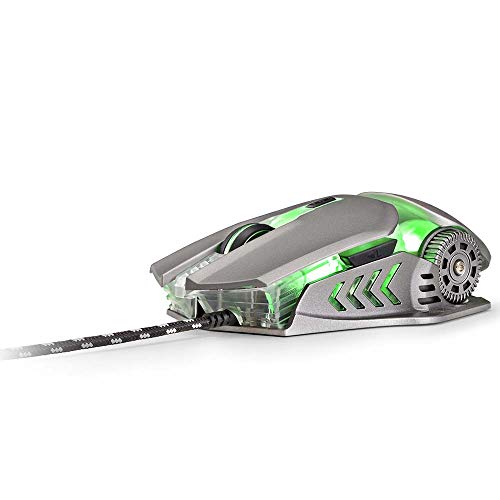 Combo Teclado e Mouse Gamer Superfície em Metal, Warrior, TC223, Prata