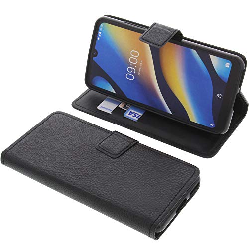 foto-kontor Tasche kompatibel mit Wiko View 3 Lite Book Style schwarz Schutz Hülle Buch