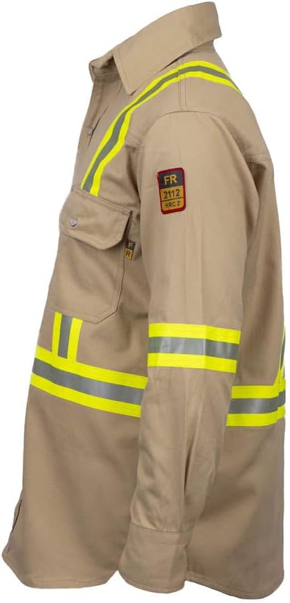 Flame Resistant High Visibility Hi Vis FR Shirt - 100% C - 7 oz - Image 3