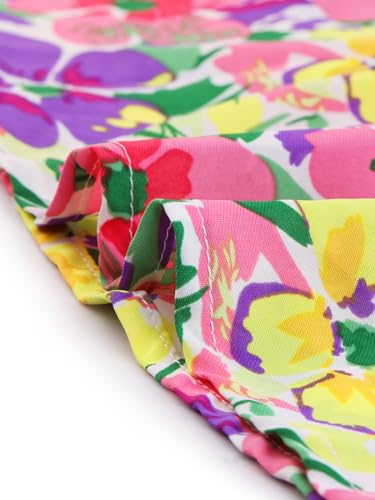 Image of Allegra K Women's Printed Skirt 2025 Weekend Trendy Summer Chiffon Ruffle Tiered Flowy Midi Skirts