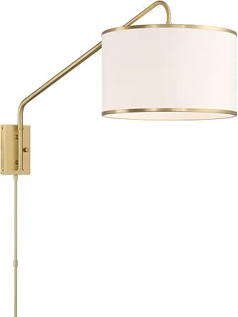 Crystorama Mallory 1 Light Soft Brass Task Sconce