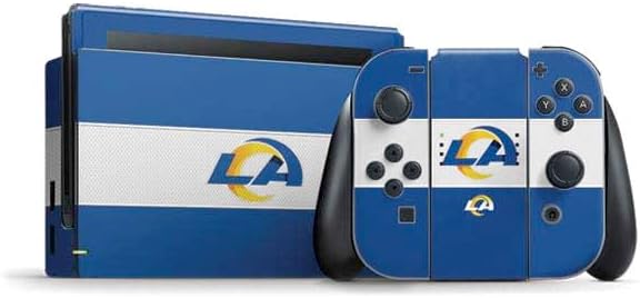 Skinit Decal Gaming Skin Compatible with Nintendo Switch Bundle - Officially Licensed NFL Los Angeles Rams Helmet Design