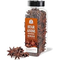 52USA Star Anise, 6oz – Whole Dried Star Anise Pods in Bottle, Aromatic Spice for Cooking, Baking, and Teas