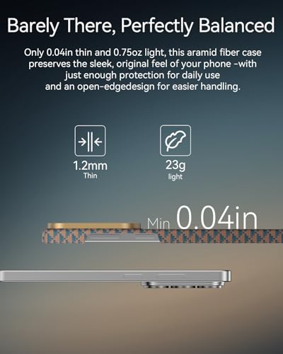 RAPTIC Aramid Skin for S26 Ultra Case, Compatible with MagSafe, Non-Slip & Ultra Slim Light Case for S26 Ultra Case with Caseless Feeling, 1500D Aramid Fiber AeroWoven Textures, Destiny - image 8